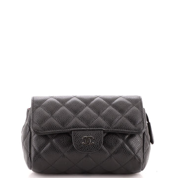 Chanel Flap Cosmetic Case Quilted Caviar Small