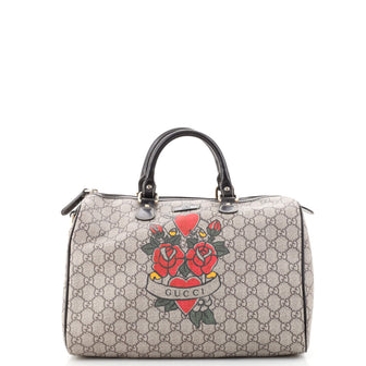 Gucci Joy Boston Bag Limited Edition GG Coated Canvas Medium