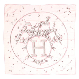 Hermes Vif Argent Scarf Printed Silk 90