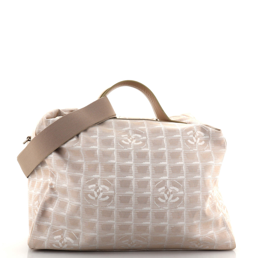chanel travel ligne duffel bag Chanel Travel Line Duffle Bag Nylon Medium Neutral 1926201