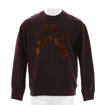 Louis Vuitton Men's Logo Crewneck Sweater Cotton