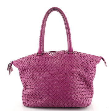 Bottega Veneta Zip Top Tote Intrecciato Nappa Large