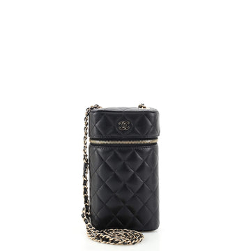 Chanel Classic Vanity Phone Holder with Chain Quilted Caviar