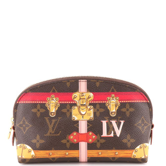 Louis Vuitton Cosmetic Pouch Limited Edition Summer Trunks Monogram Canvas