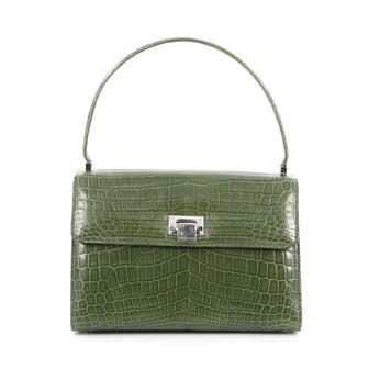 Tiffany & Co. Maddie Lunchbox Bag Crocodile Small Green 1926701