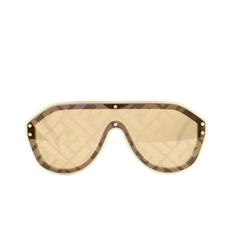 Fendi Fabulous Zucca Shield Sunglasses Metal