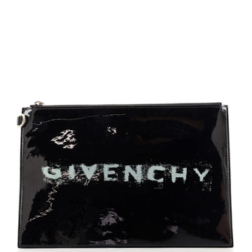 Givenchy Logo Pouch Patent Large