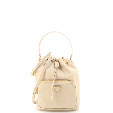 Prada Drawstring Bucket Bag Tessuto Small