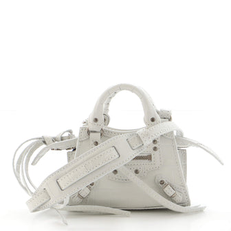 Balenciaga Neo Classic City Bag Crocodile Embossed Leather Super Nano