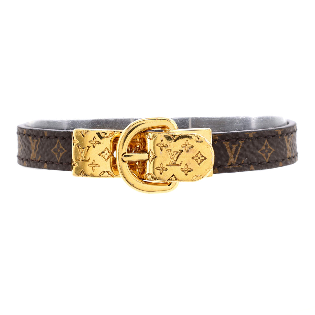 Louis Vuitton Brown / Gold Buckle Detail Fasten Your LV Monogram