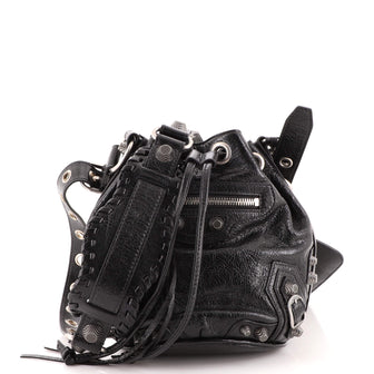 Balenciaga Pom Pon Giant Studs Bag Leather Mini