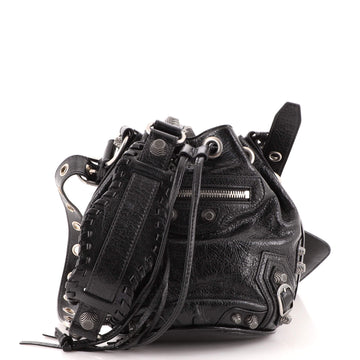 Balenciaga Pom Pon Giant Studs Bag Leather Mini