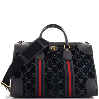 Gucci Convertible Duffle Bag GG Velvet Medium
