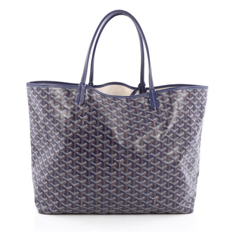 Goyard St. Louis Tote Coated Canvas GM Blue