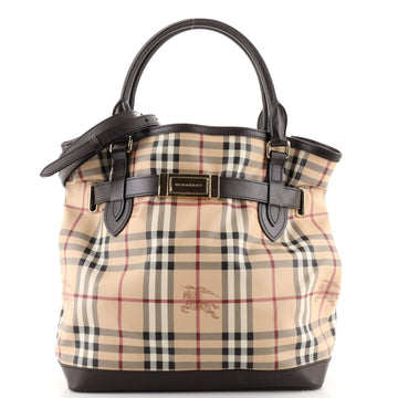 Burberry Golderton Tote Haymarket Coated Canvas Medium