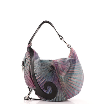 Fendi Oyster Bag Multicolor Leather with Crystal Small