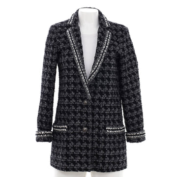 Chanel Women's Single Button Blazer Houndstooth Tweed