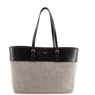 Saint Laurent Boucle E/W Shopping Tote Tweed and Leather Medium
