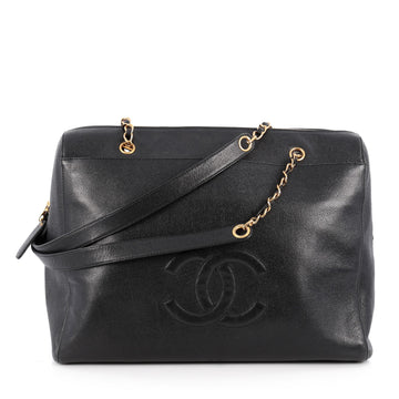 Chanel Vintage Timeless Zip Tote Caviar Large Black 1928203
