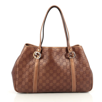 Gucci Twins Tote Guccissima Leather Small Brown 1928208