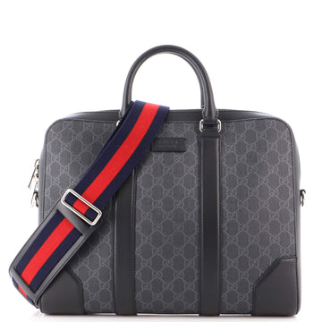 Gucci Convertible Zip Around Briefcase GG Coated Canvas Medium