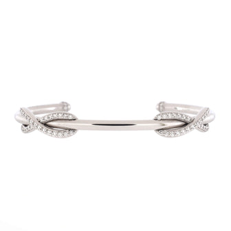 Tiffany & Co. Infinity Double Cuff Bracelet 18K White Gold with Diamonds Medium
