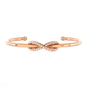 Tiffany & Co. Infinity Cuff Bracelet 18K Rose Gold with Diamonds