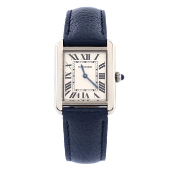 Cartier Tank Solo Quartz Watch Stainless Steel and Leather 24