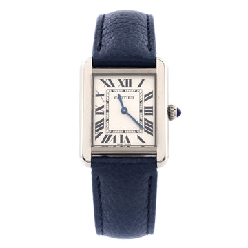 Cartier Tank Solo Quartz Watch Stainless Steel and Leather 24