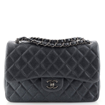 Chanel Classic Double Flap Bag Quilted Caviar Jumbo