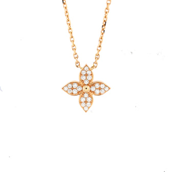 Louis Vuitton Star Blossom Pendant Necklace 18K Rose Gold and Diamonds