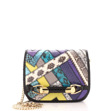 Jimmy Choo Zadie Crossbody Bag Patchwork Snakeskin Small