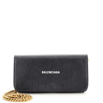Balenciaga Everyday Continental Wallet on Chain Leather