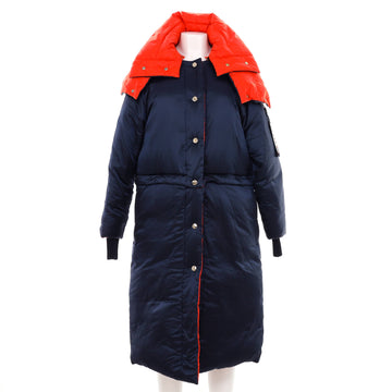 Versace Women's Reversible Adjustable Length Puffer Coat Quilted Polyamide with Down Blend