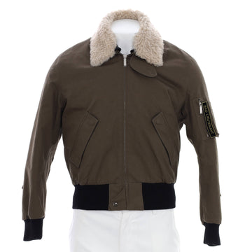 Saint Laurent Men's Bad Lieutenant Bomber Jacket Cotton with Shearling