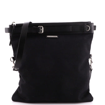 Saint Laurent ID Flat Messenger Bag Canvas Medium