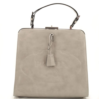 Prada Frame Handle Bag Spazzolato Leather Medium