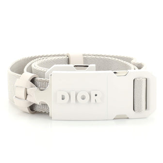 Christian Dior Logo Two Way Buckle Belt Canvas Thin