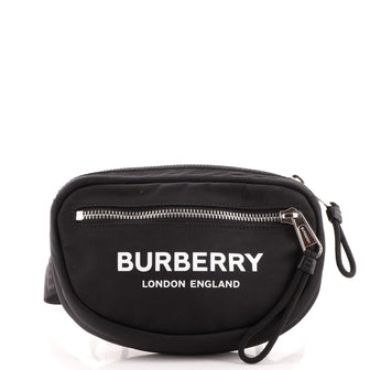 Burberry Logo Cannon Bum Bag Printed Nylon Small