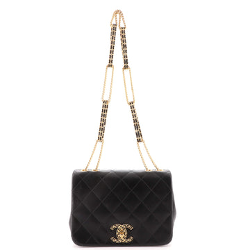 Chanel On And On Full Flap Bag Quilted Lambskin Small
