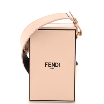 Fendi Logo Vertical Box Crossbody Bag Leather