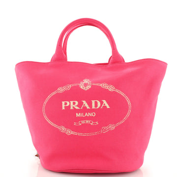 Prada Canapa Convertible Shopping Tote Canvas Medium