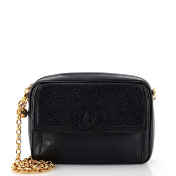 Chanel Vintage Front Pocket CC Camera Bag Caviar Medium