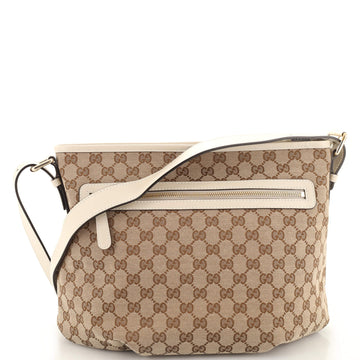 Gucci Front Zip Messenger GG Canvas Medium