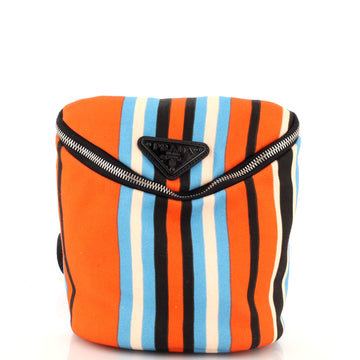 Prada Canapa Baiadera Arancio Shoulder Bag Canvas