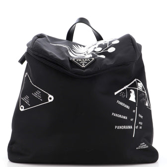 Prada Signaux Backpack Printed Nylon