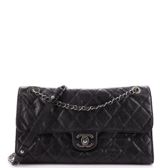 Chanel CC Crave Flap Bag Quilted Glazed Caviar Jumbo