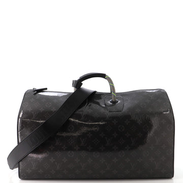 Louis Vuitton Keepall Bandouliere Bag Limited Edition Monogram Eclipse Glaze Canvas 50