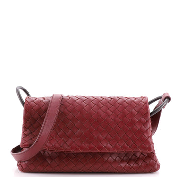 Bottega Veneta Loop Flap Crossbody Bag Intercciato Nappa Small