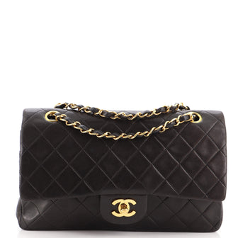 Vintage Classic Double Flap Bag Quilted Lambskin Medium